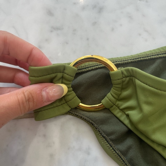 UjENA sage Green Bikini with Gold Accents. Worn in the movie bikini girls on ice - Picture 3 of 5